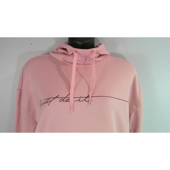 Nike "Just Do It" Women's Medium Pink Crew Neck Sweatshirt - Picture 2 of 9